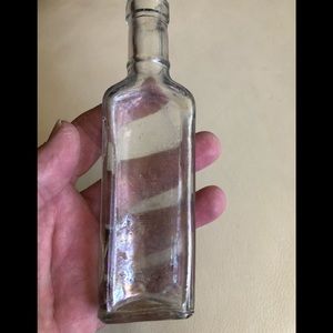 VintageClearBottlewithdiamondmarking-I